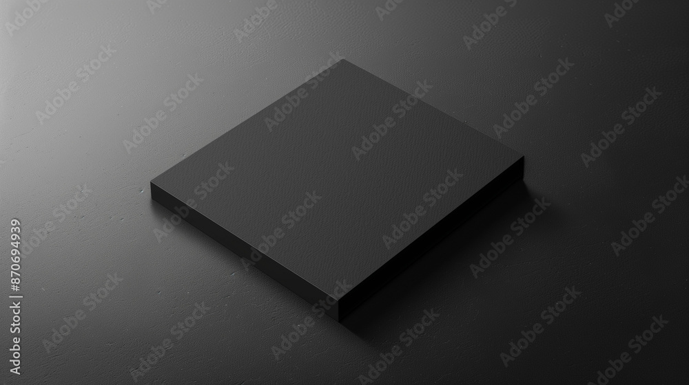Business card mockup on dark background, 3d mockup, black blank name card