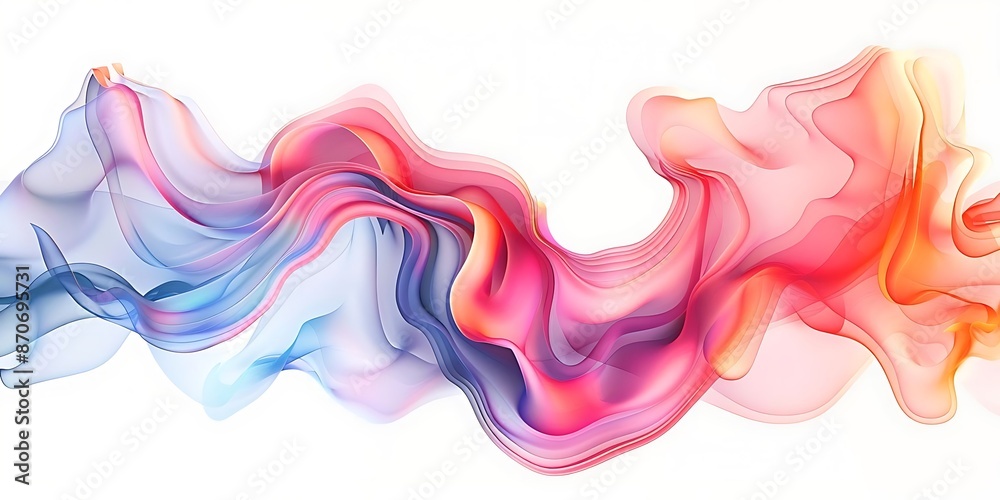 Abstract Background with Wavy Lines of Color Abstract Background with Wavy Lines of Color