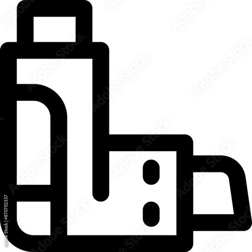 inhaler icon. vector line icon for your website, mobile, presentation, and logo design.