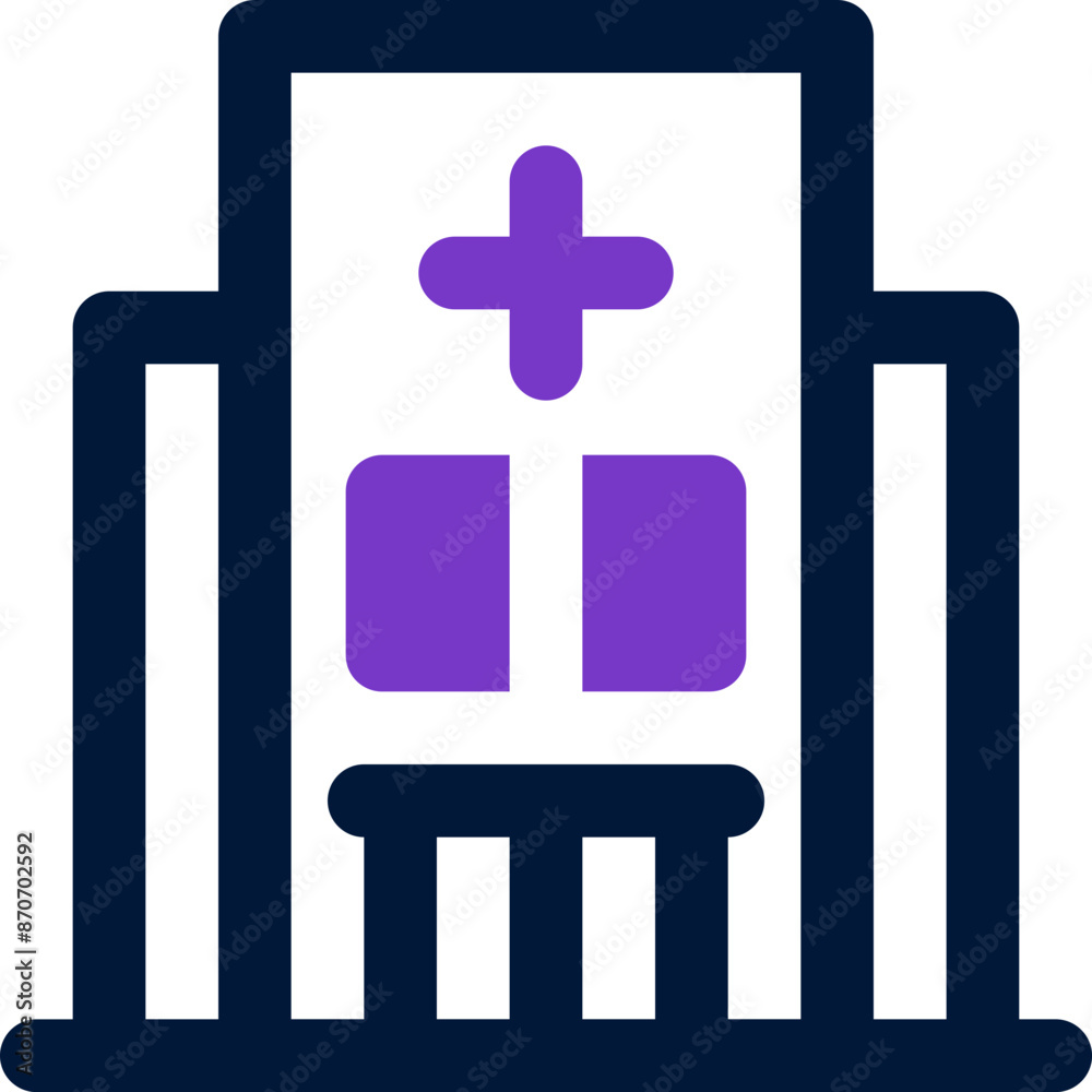 Obraz premium hospital icon. vector dual tone icon for your website, mobile, presentation, and logo design.