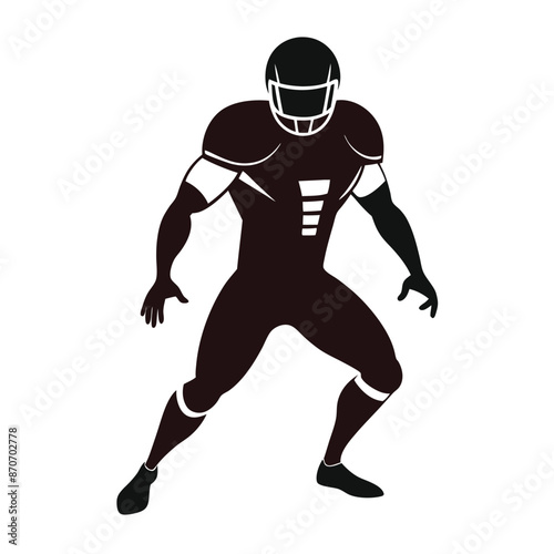 American football player silhouette design