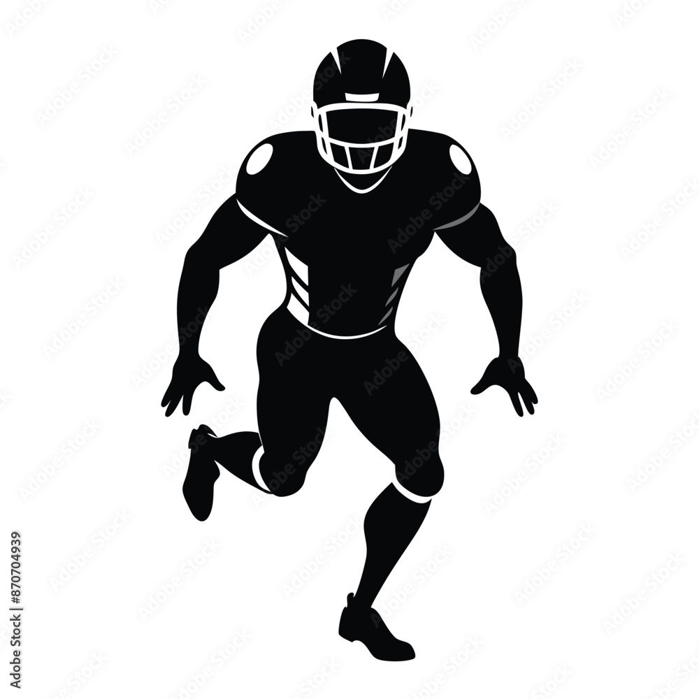 American football player silhouette design American football player silhouette design
