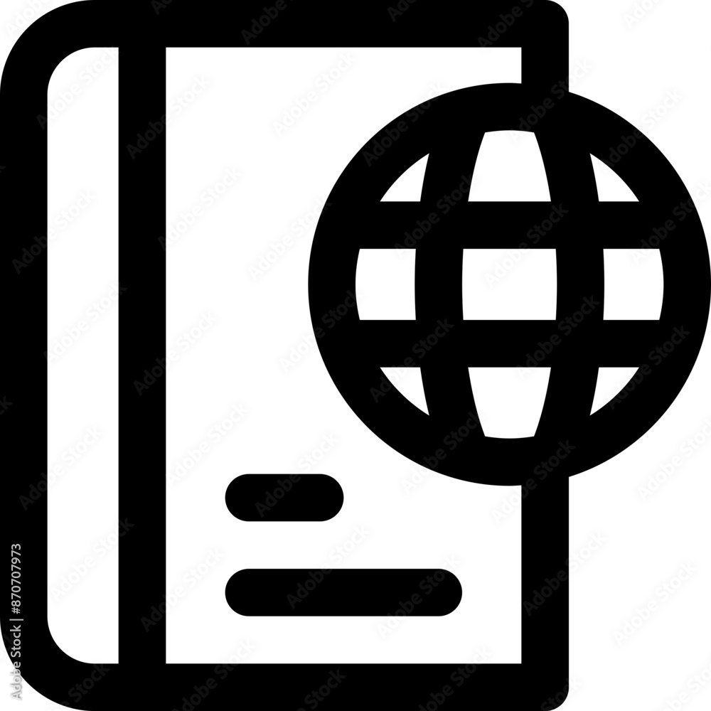 passport icon. vector line icon for your website, mobile, presentation, and logo design.