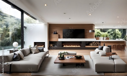 a beautiful modern living room