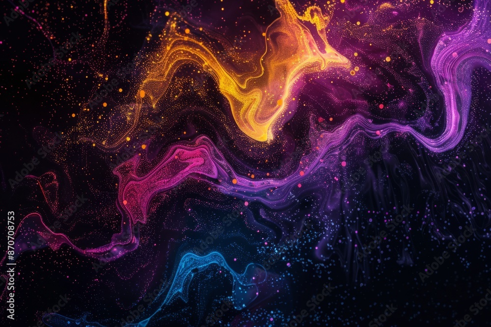 Obraz premium Minimalist dark colorful liquid gradient