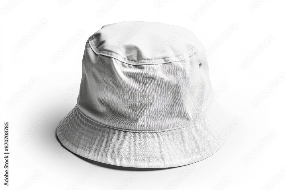 Fototapeta premium white bucket hat isolated on white white bucket hat isolated on white