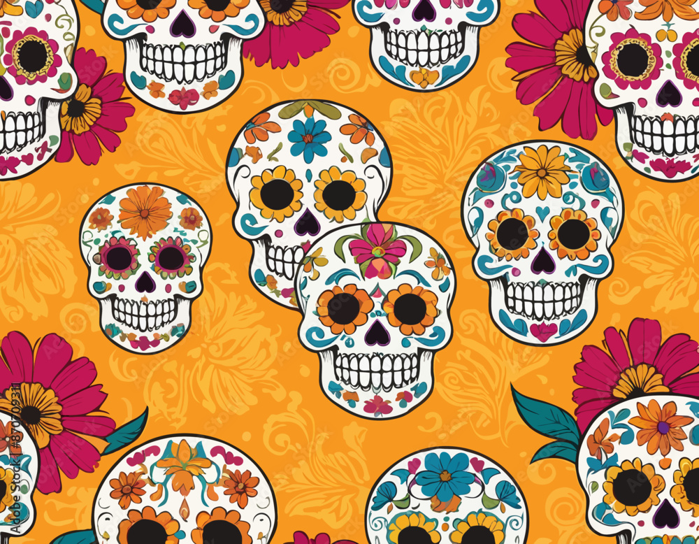 Dia de los Muertos Faces Dia de los Muertos Faces