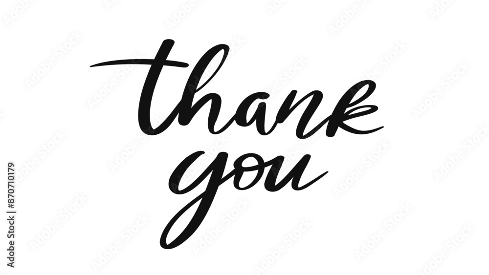 Thank you brush calligraphy, Handwritten ink lettering. Hand drawn design elements,Vector typography quote isolated on white background ,Vector illustration EPS 10 Thank you brush calligraphy, Handwritten ink lettering. Hand drawn design elements,Vector typography quote isolated on white background ,Vector illustration EPS 10