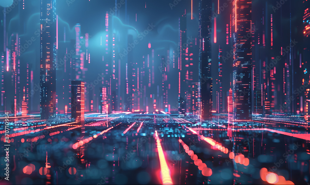 Fototapeta premium graphic backgrounds related to technology, communication, and the internet