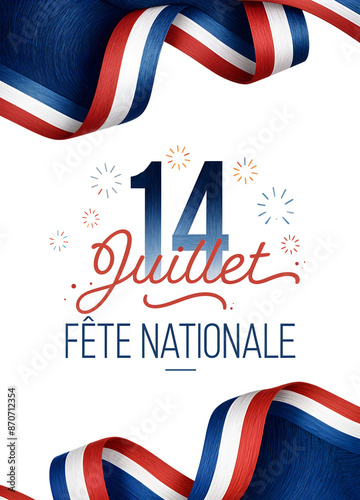 July 14th French national day poster