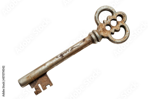 Magical Door Key On Transparent Background. © Habiba