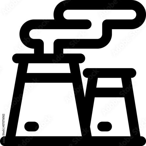 pollution icon. vector line icon for your website, mobile, presentation, and logo design.