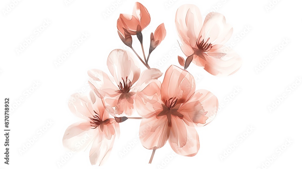 Delicate Watercolor Blossom