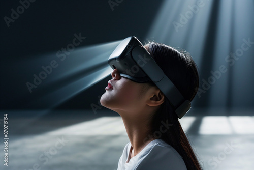 Sleek, minimalist AR headse...