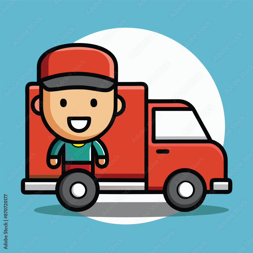 delivery man with a truck. delivery truck icon. truck icon vector illustration. free delivery icon delivery man with a truck. delivery truck icon. truck icon vector illustration. free delivery icon