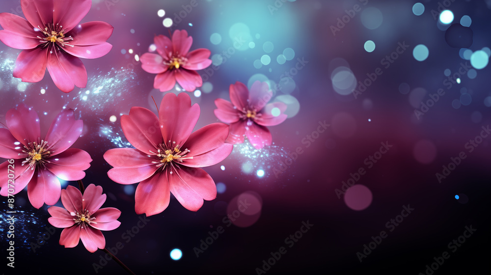 A close up of a bunch of pink flowers with a blurry background