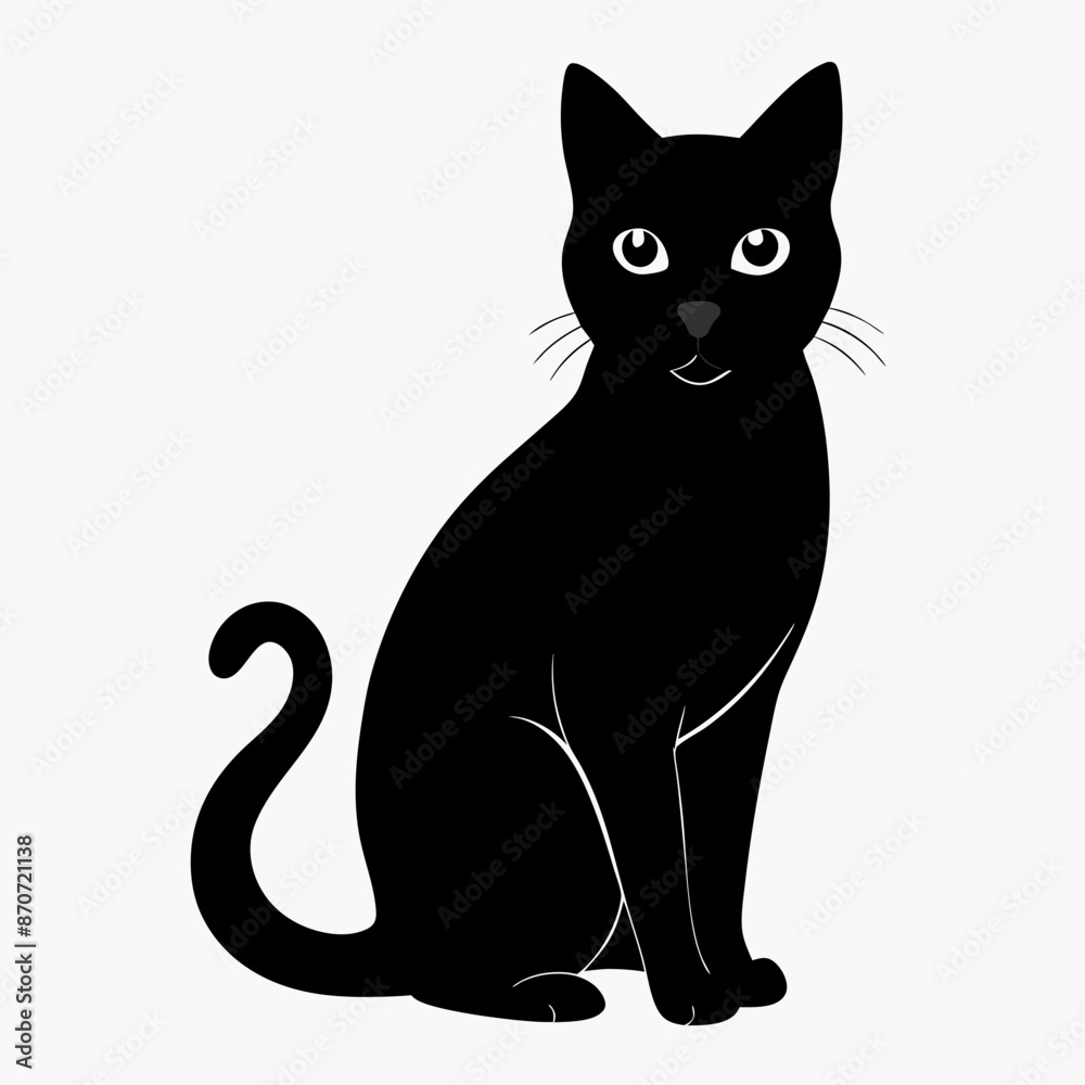 Black Cat Vector Silhouette Black Cat Vector Silhouette