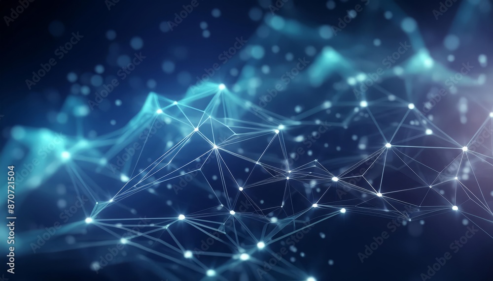 Obraz premium Abstract network information web science technology data center fiber optic cable 5G connect , generated by AI. High quality photo