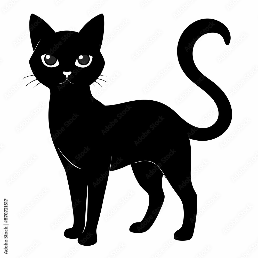 Black Cat Vector Silhouette Black Cat Vector Silhouette