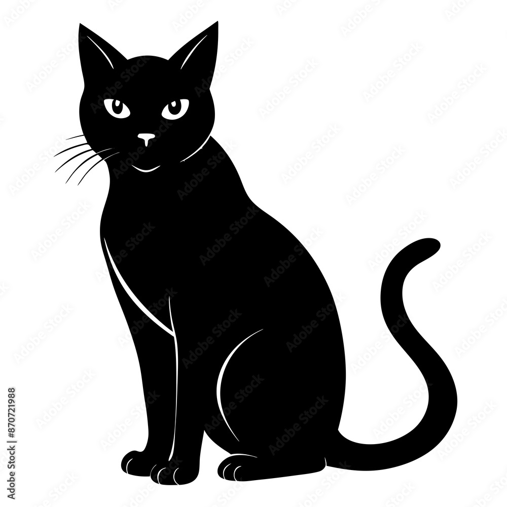 Black Cat Vector Silhouette Black Cat Vector Silhouette