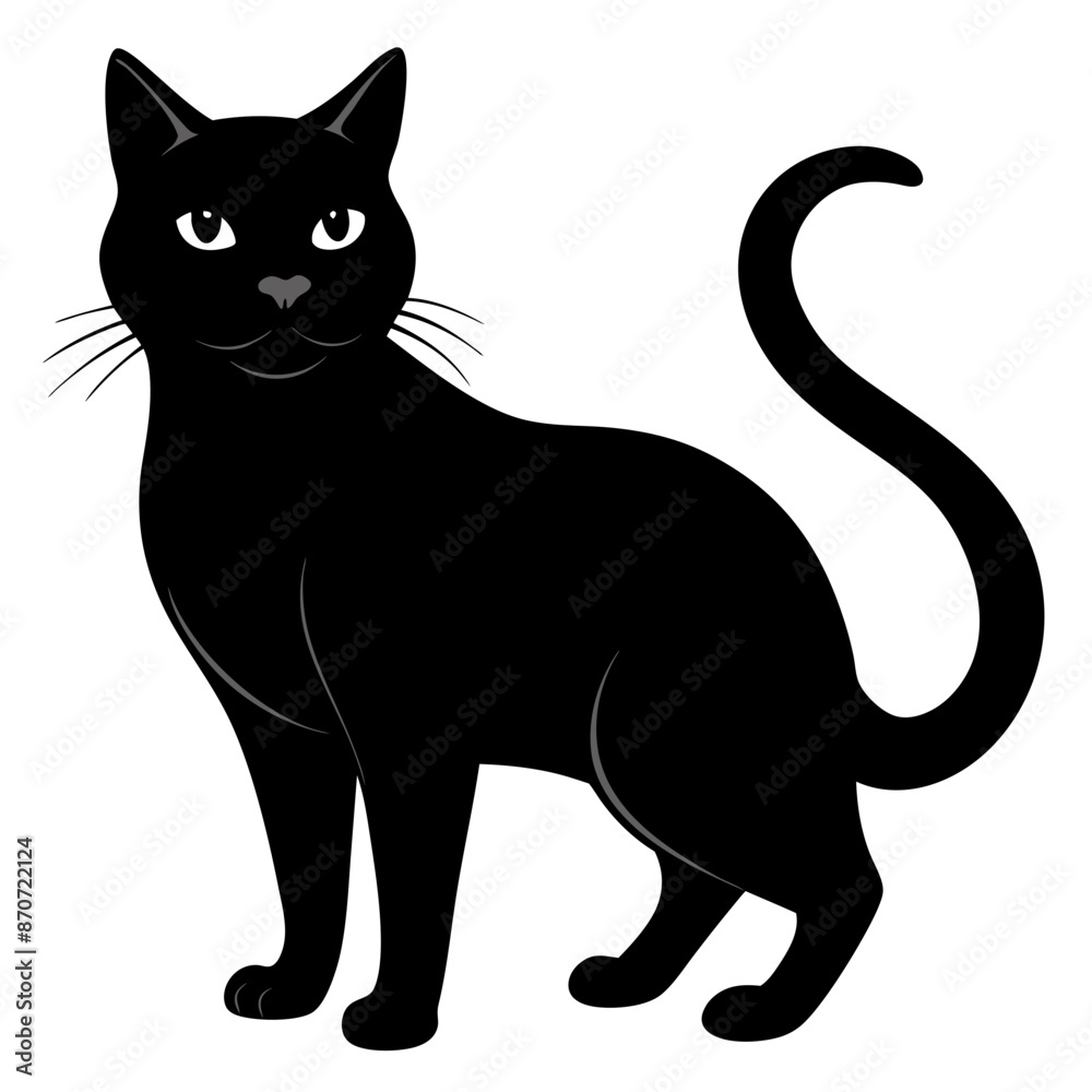 Black Cat Vector Silhouette Black Cat Vector Silhouette