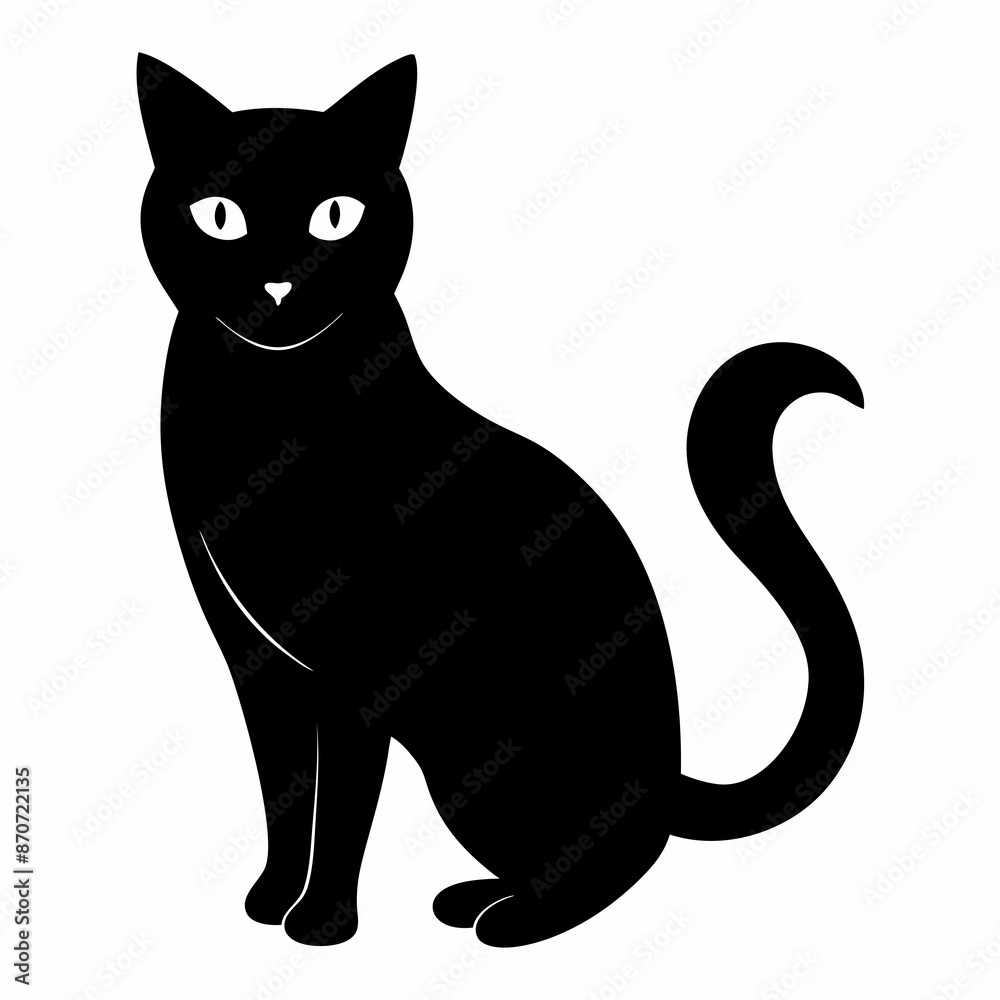 Black Cat Vector Silhouette Black Cat Vector Silhouette
