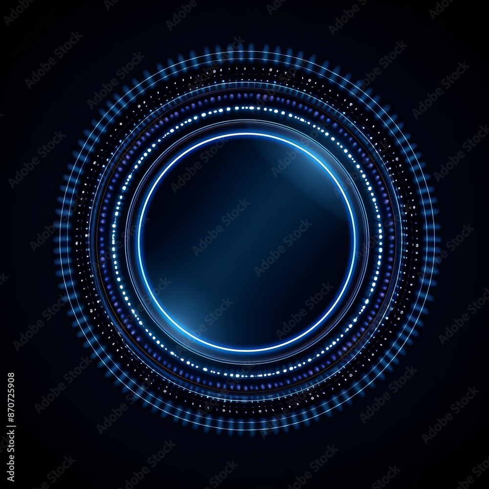 Abstract glowing circle lines on dark blue background, High quality photo Abstract glowing circle lines on dark blue background, High quality photo