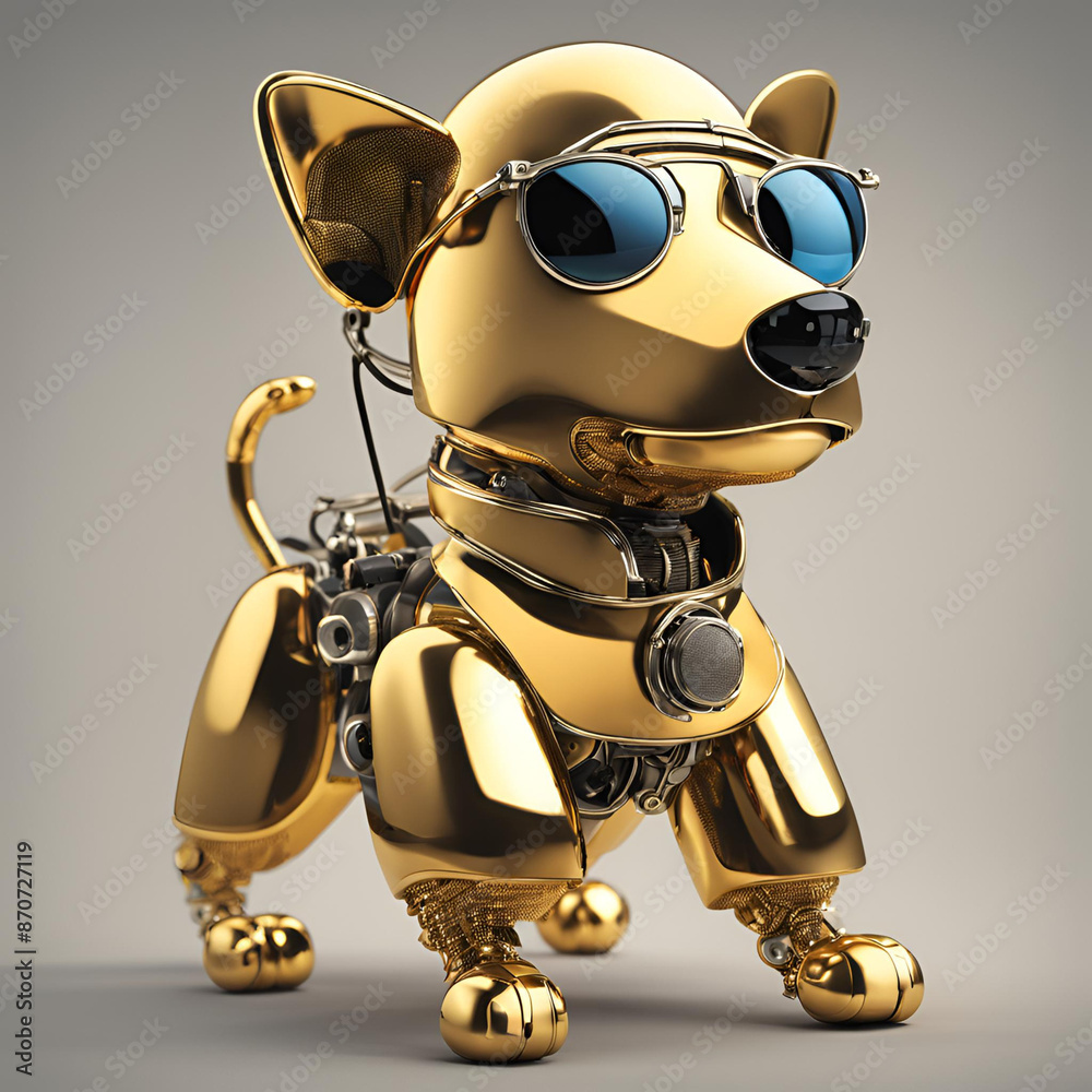 robot with a toy robot with a toy