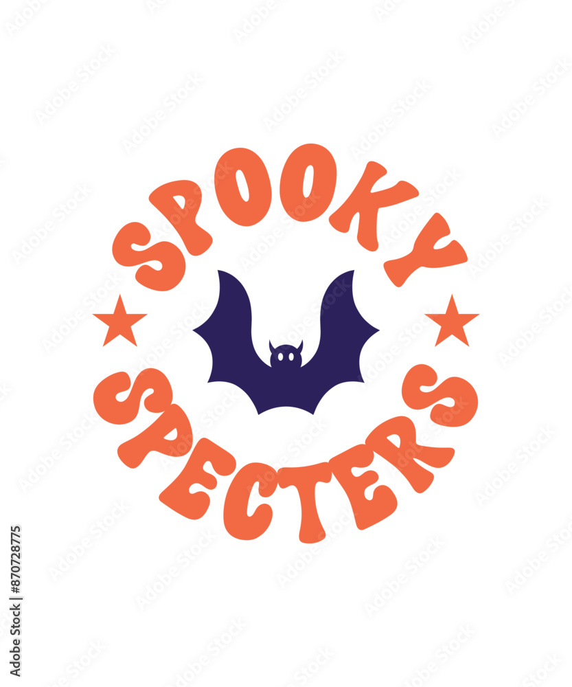 Fototapeta premium Retro Halloween SVG Design 