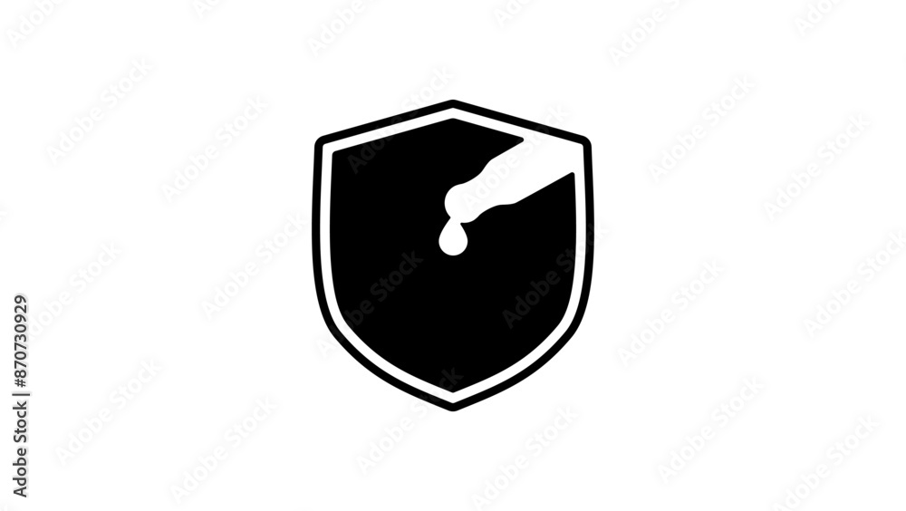 Polio Drops, black isolated silhouette Polio Drops, black isolated silhouette
