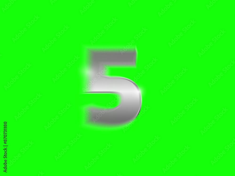 Countdown silver number 10 Second Countdown silver number 10 Second