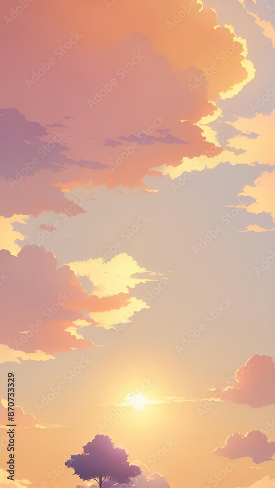 sunset, landscape, digital painting, adventure, journey sunset, landscape, digital painting, adventure, journey
