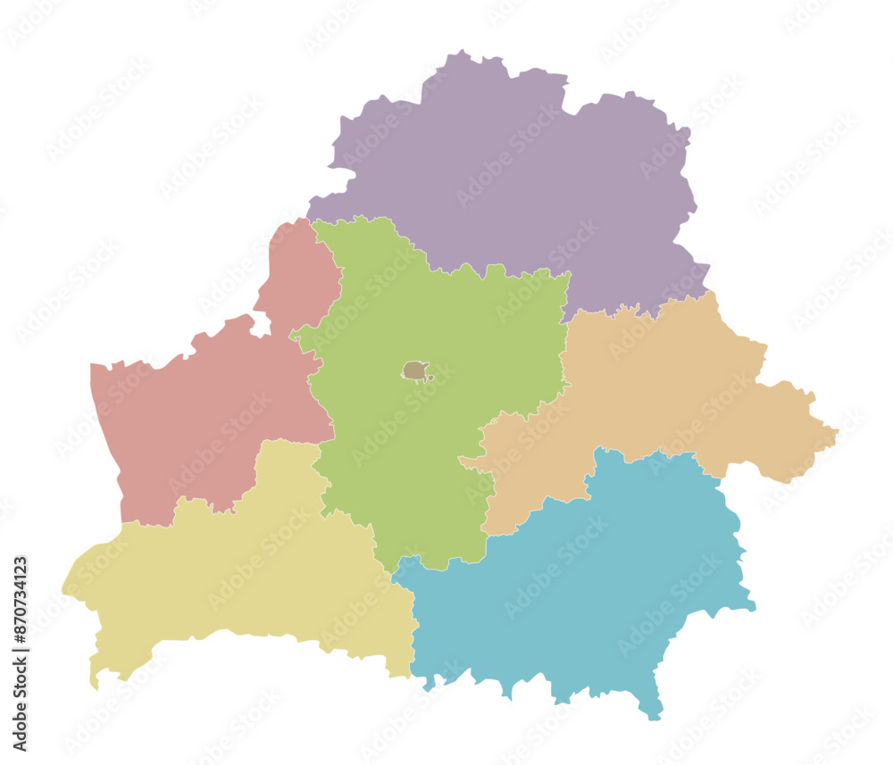 Vector blank map of Belarus with regions or oblasts and administrative divisions. Editable and clearly labeled layers. Vector blank map of Belarus with regions or oblasts and administrative divisions. Editable and clearly labeled layers.