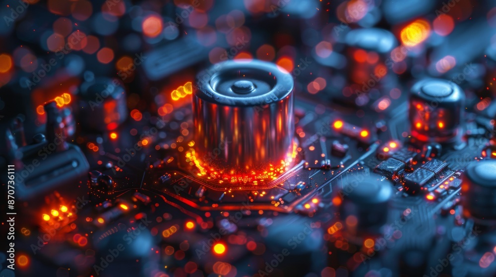A macro image of a battery, showing the anode and cathode materials inside, with visible signs of oxidation and reduction, illustrating the principles of energy storage and convers A macro image of a battery, showing the anode and cathode materials inside, with visible signs of oxidation and reduction, illustrating the principles of energy storage and convers