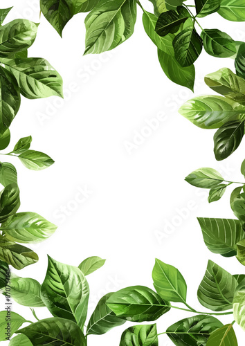 Blätter bilden einen Rahmen, Blätterrahmen, verlustfreie skalierbare vector Illustration, Design Element, 