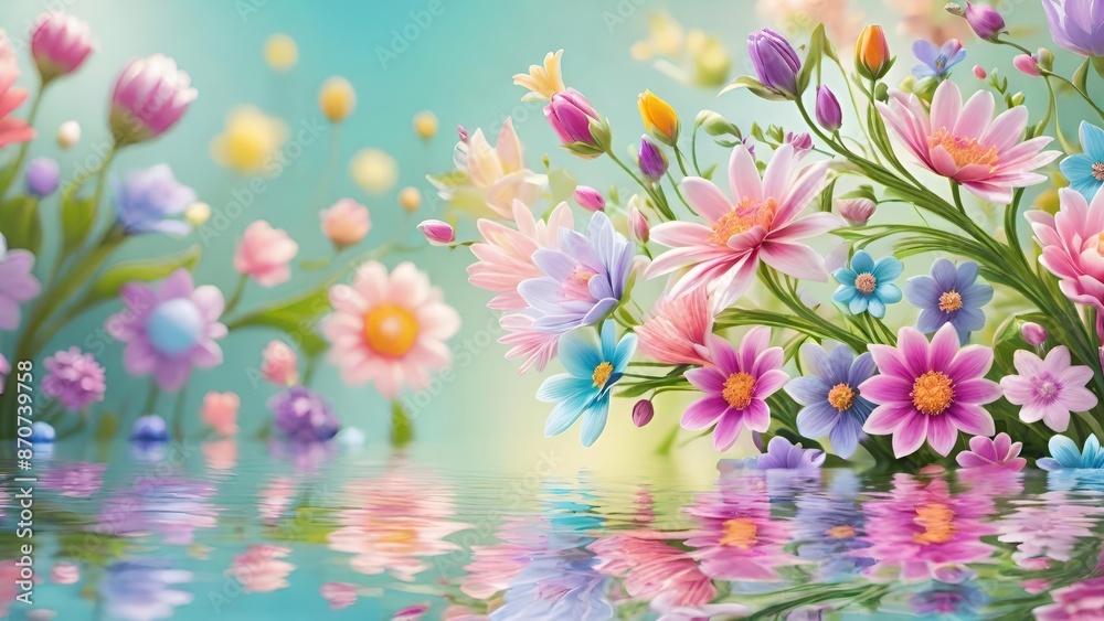 Floral Reflection Art Floral Reflection Art