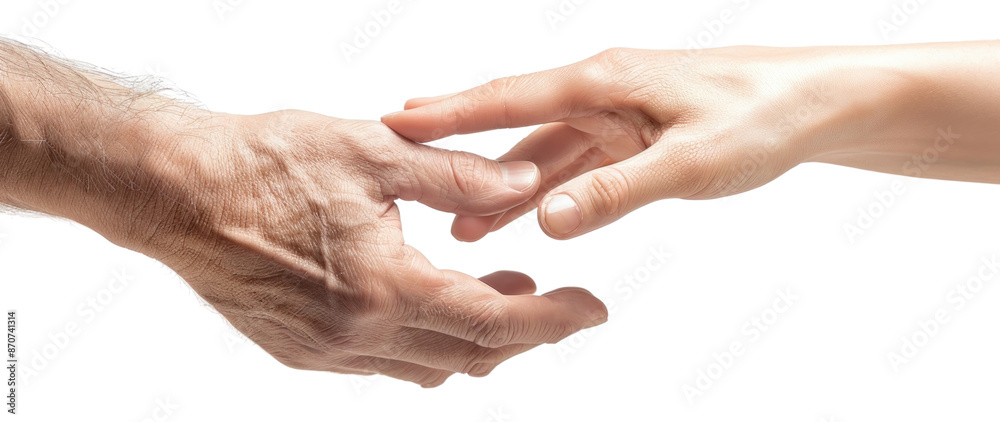 PNG Generational connection through touching hands PNG Generational connection through touching hands