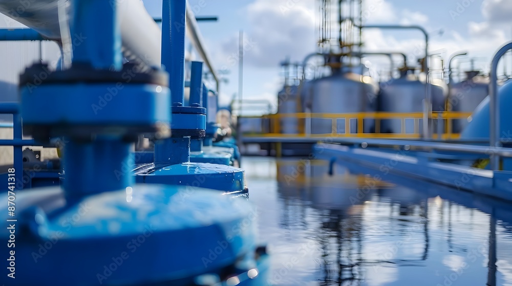 Closeup of Industrial Water Treatment Chemicals for Process Optimization and Management Closeup of Industrial Water Treatment Chemicals for Process Optimization and Management