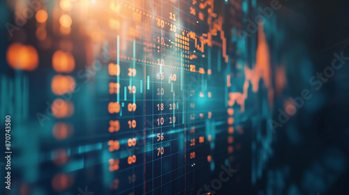 Wallpaper Mural Computer screen filled with numbers Torontodigital.ca