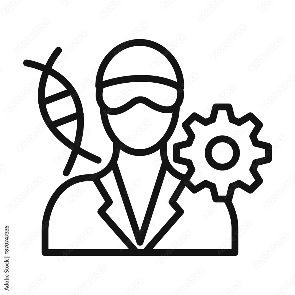 Biomedical engineer Symbol mark in filled style Biomedical engineer Symbol mark in filled style