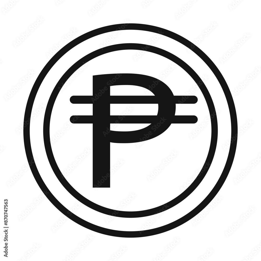 Obraz premium Cuba peso Symbol mark in filled style