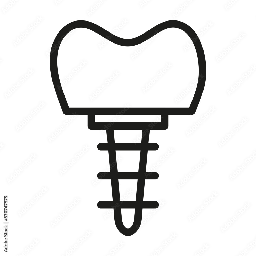 Dental implants Symbol mark in filled style Dental implants Symbol mark in filled style