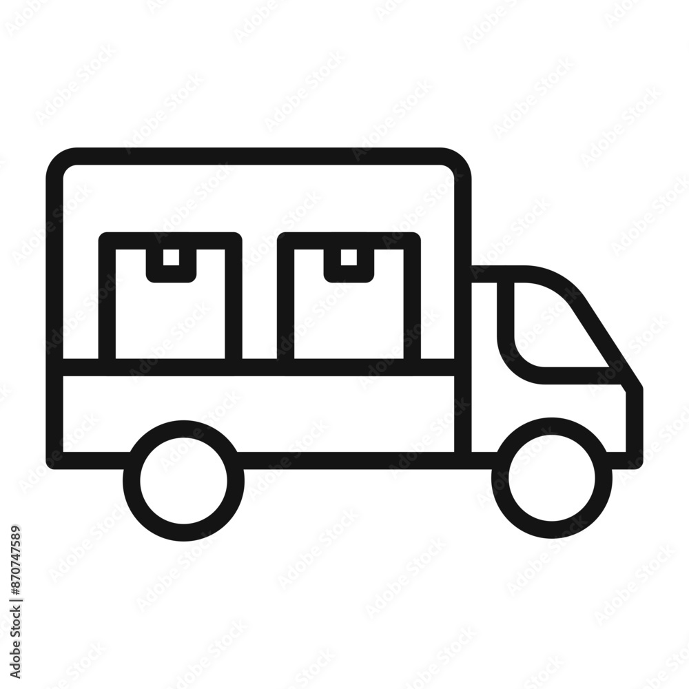 delivery truck Symbol mark in filled style delivery truck Symbol mark in filled style