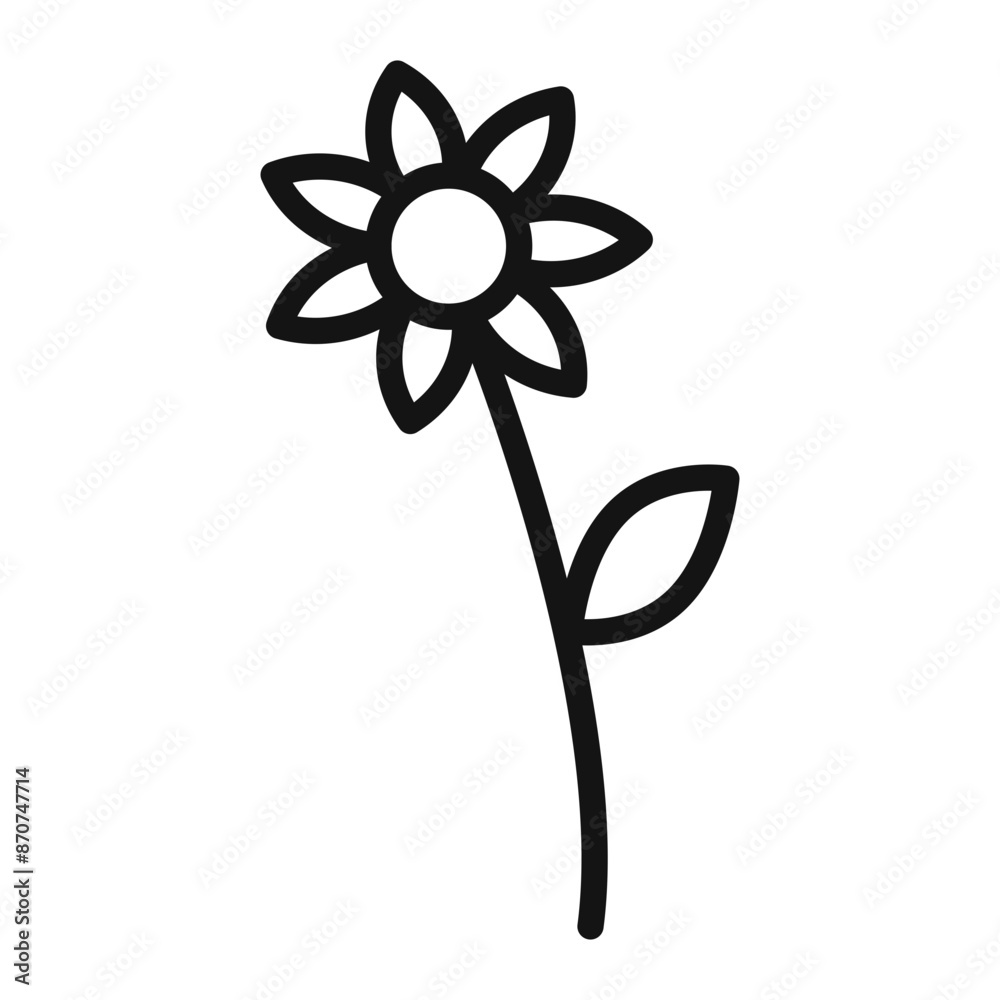 Flower Symbol mark in filled style Flower Symbol mark in filled style