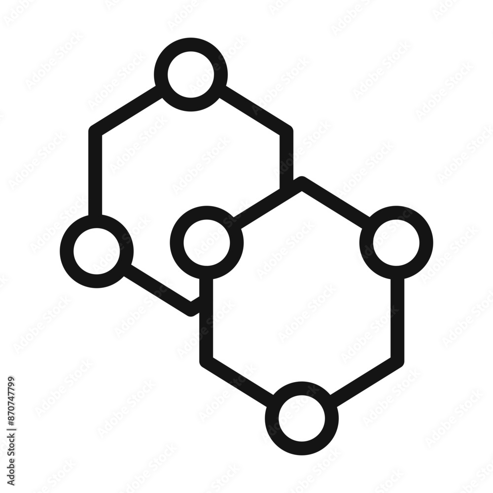 Graphene Symbol mark in filled style Graphene Symbol mark in filled style