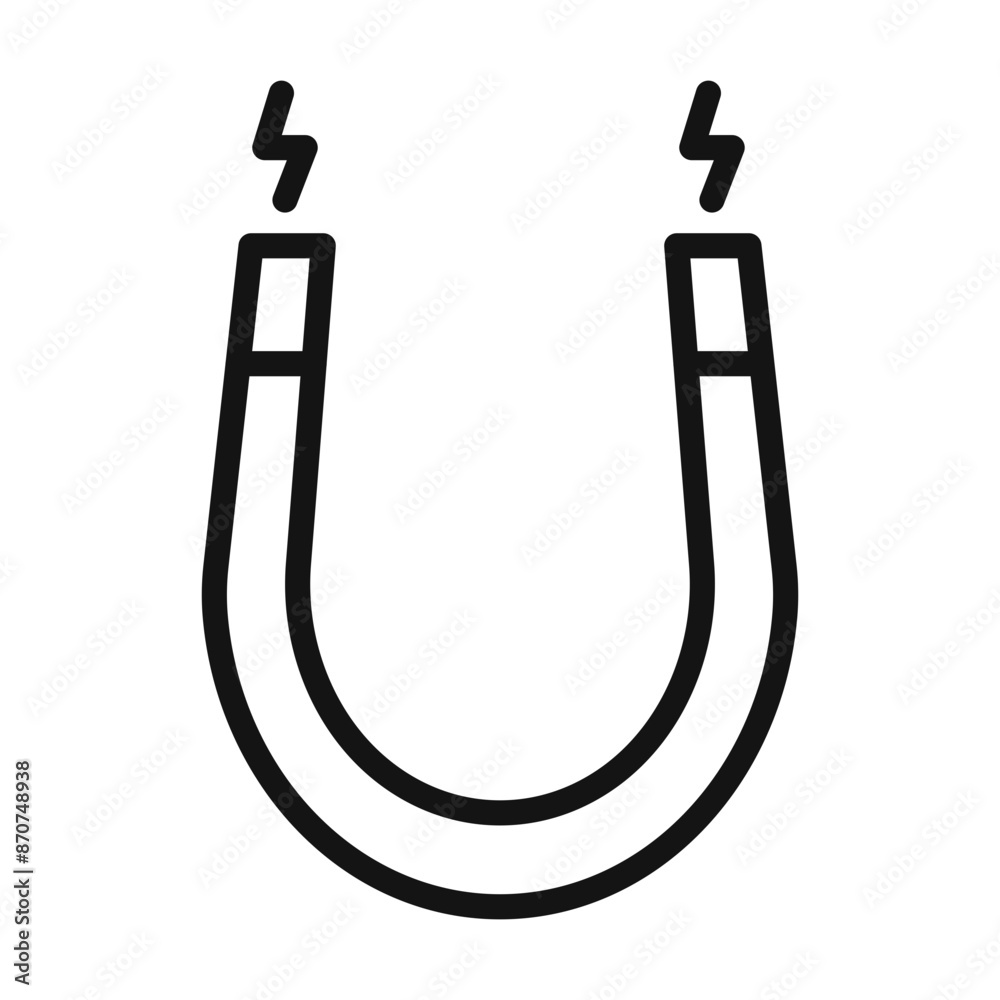 Magnet Symbol mark in filled style Magnet Symbol mark in filled style