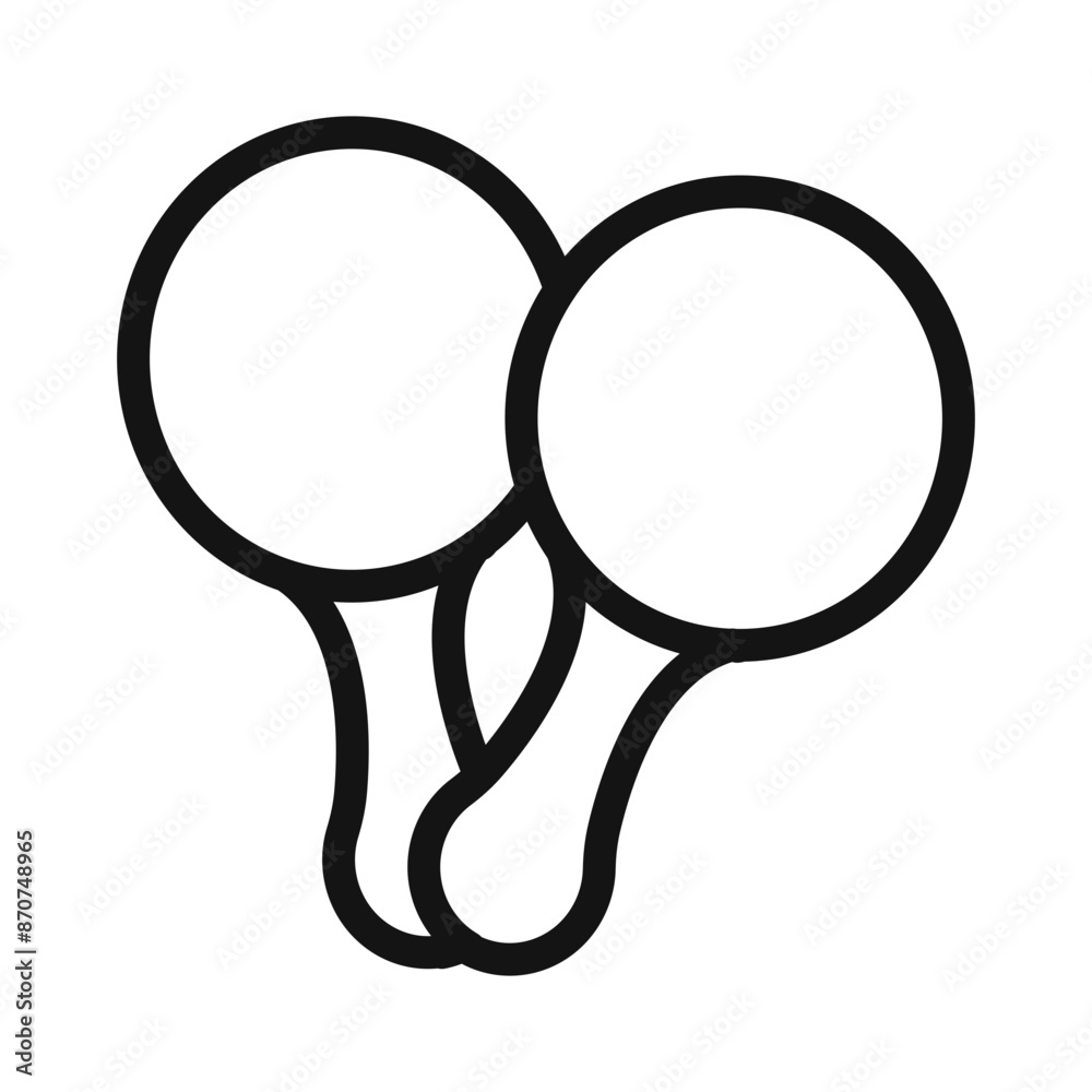 Maracas Symbol mark in filled style Maracas Symbol mark in filled style