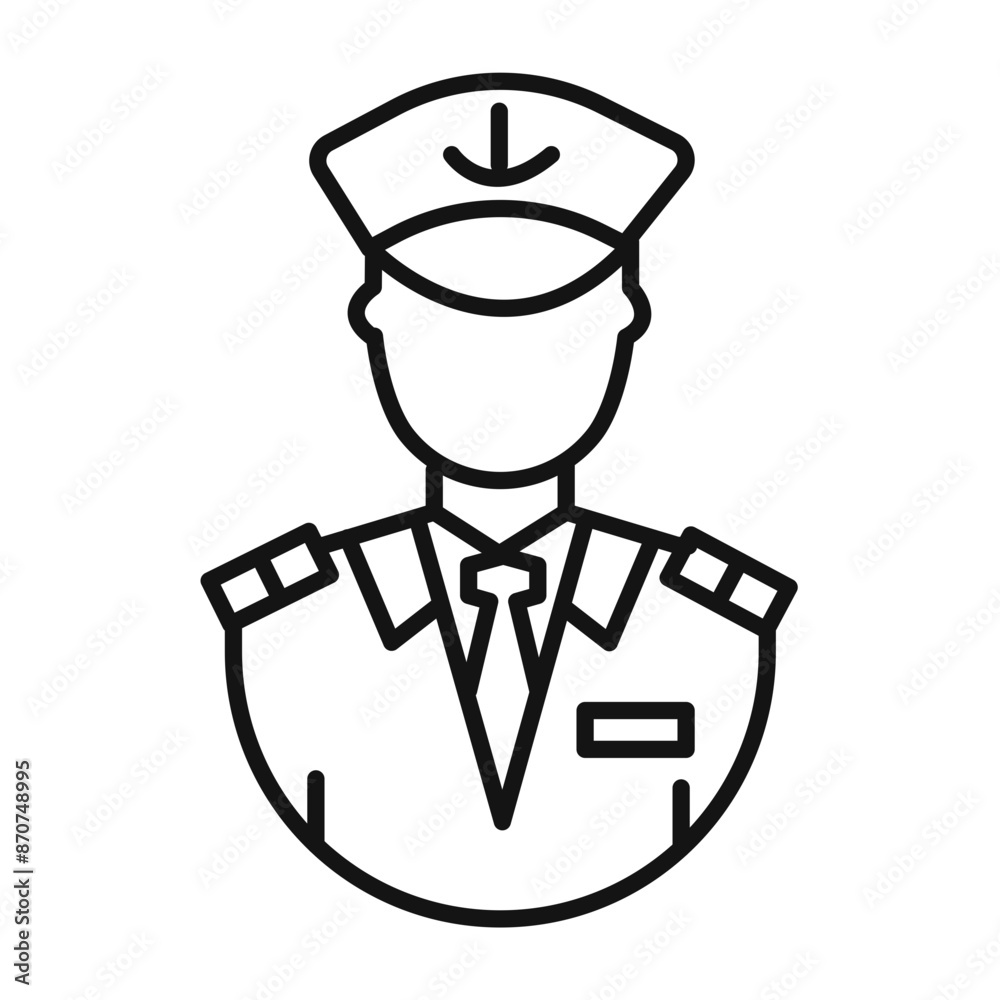 Male chief officer Symbol mark in filled style Male chief officer Symbol mark in filled style