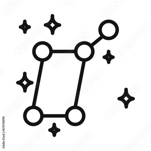 Lyra Constellation Symbol mark in filled style