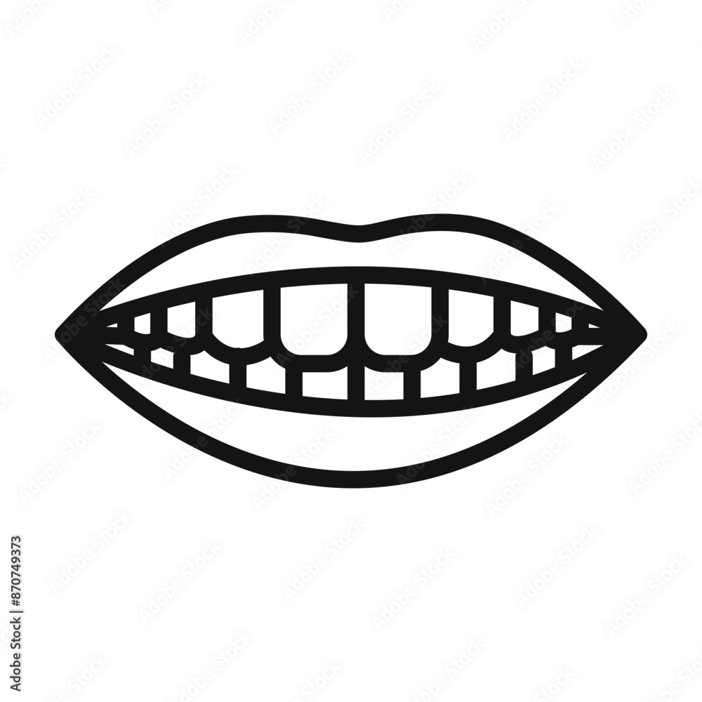 smile with teeth Symbol mark in filled style smile with teeth Symbol mark in filled style